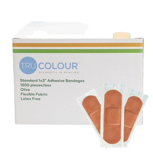 Trucolour® Olive Adhesive Strip, 1 X 3 Inch, 6000/Cs