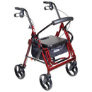 drive™ Duet Four-Wheel Rollator, Burgundy, 1/EA