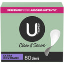 U BY KOTEX® SECURITY® LIGHTDAYS® LINERS, EXTRA-COVERAGE, SOLD AS 320/CASE KIMBERLY 48374