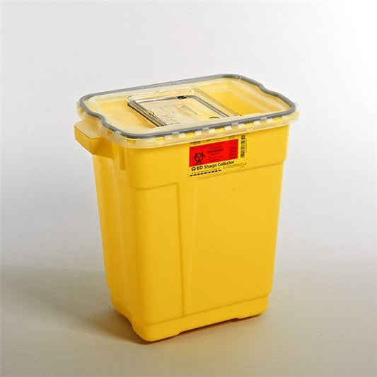 BD™ Chemotherapy Sharps Container, 9 Gallon, 18-1/2 x 17-3/4 x 11-3/4 Inch, 1/EA