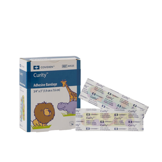 Curity™ Zoo Design Adhesive Strip, ¾ X 3 Inch, 24/Cs