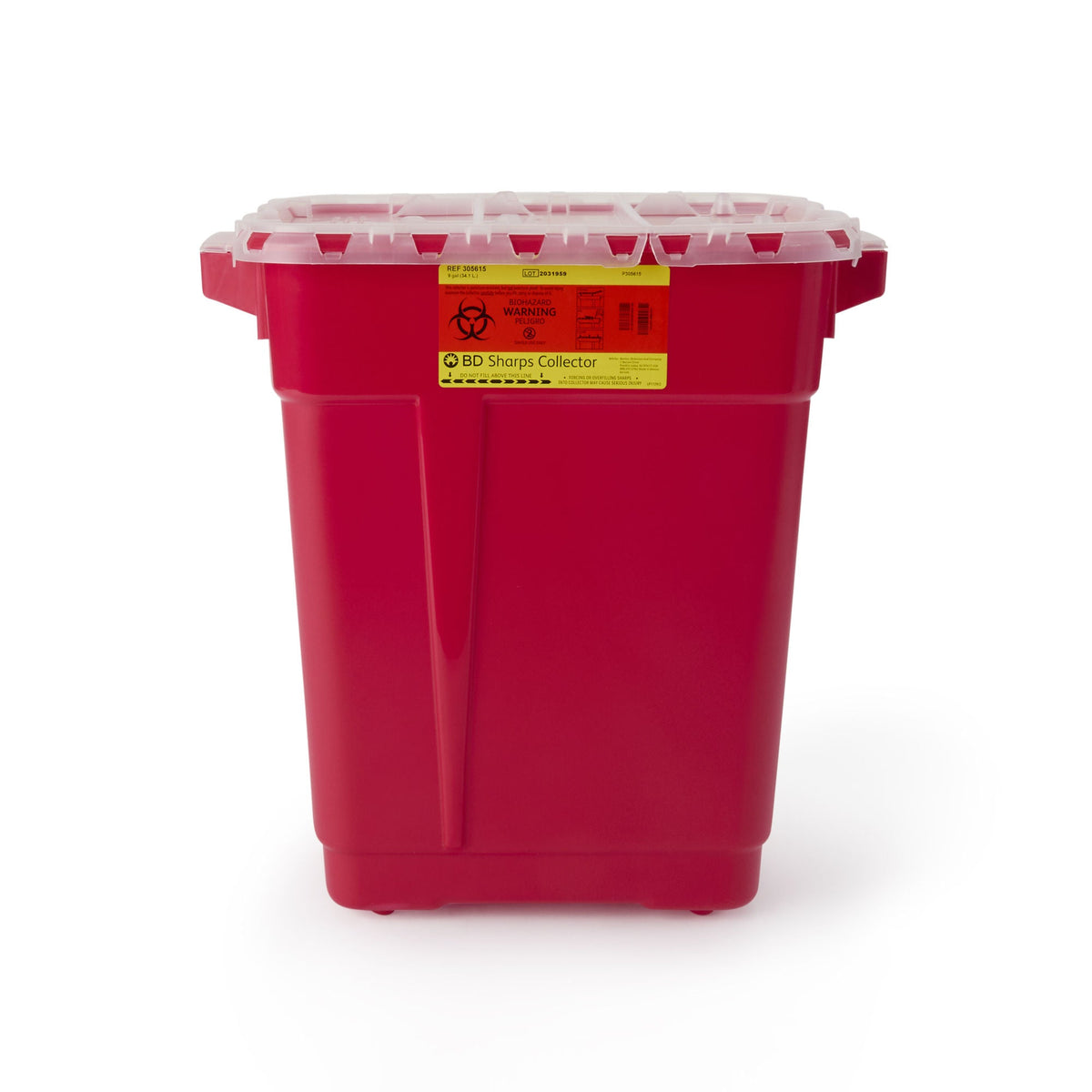 BD Multi-purpose Sharps Container, 9 Gallon, 18-1/2 x 17-3/4 x 11-3/4 Inch, 8/CS