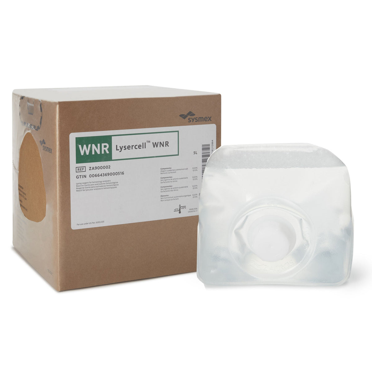 Reagent, Hematology Lysercellwnr 1X5L Sysame, 1/Ea