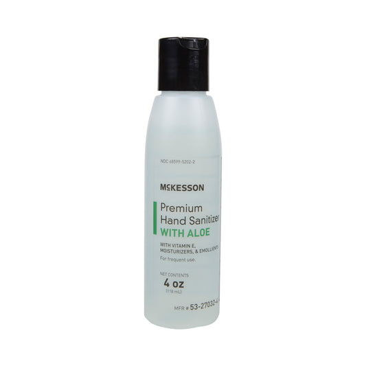 Mckesson Premium Hand Sanitizer With Aloe, Ethyl Alcohol Gel, 4-Ounce Bottle, 24/Cs