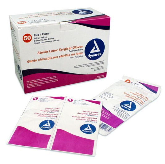 GLOVE, SURG LTX 7.5 STR2 TXT (50PR/BX 4BX/CS), 50/BX