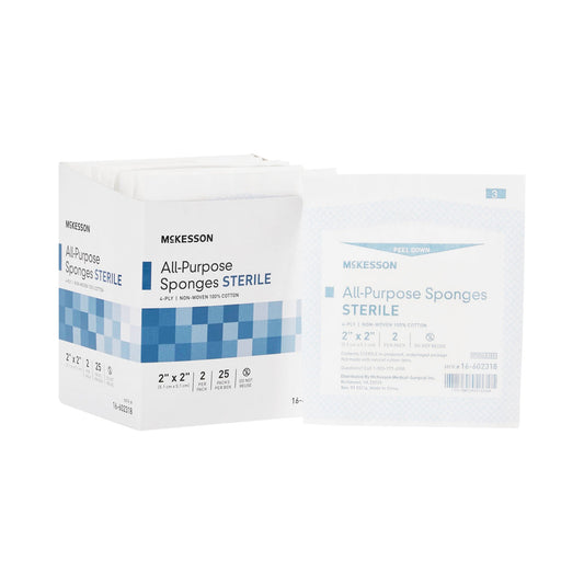 Mckesson Sterile Nonwoven Sponge, 2 X 2 Inch, Four Ply, 1500/Cs