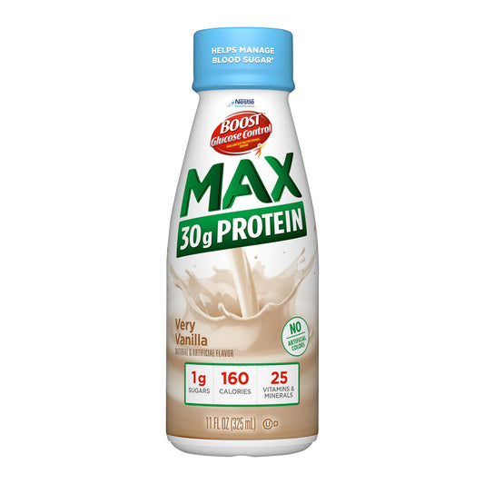 Boost® Glucose Control Max Vanilla Balanced Nutritional Drink, 11-ounce Bottle, 12/CS