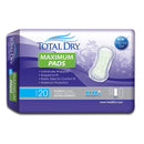 TotalDry Maximum Pads, Moderate Absorbency, 180/CS