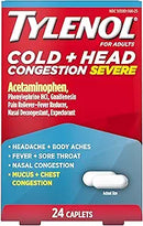 J&J Tylenol Cold Caplets Acetaminophen Congestion Caps24S 6/Bx 8Bx/Cs -026125 - BriteSources