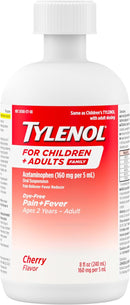 J&J Children'S Tylenol Tylenol Family Liq Cherry Dyefree 8Oz 3/Pk 8Pk/Cs -042008 - BriteSources