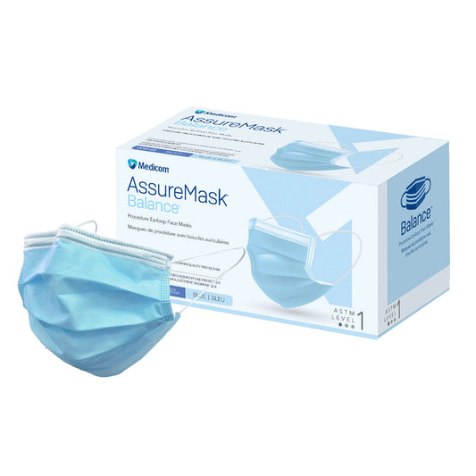 Mask, Surg Earloop Astmi Blu (50/Bx 10Bx/Cs), 500/Cs