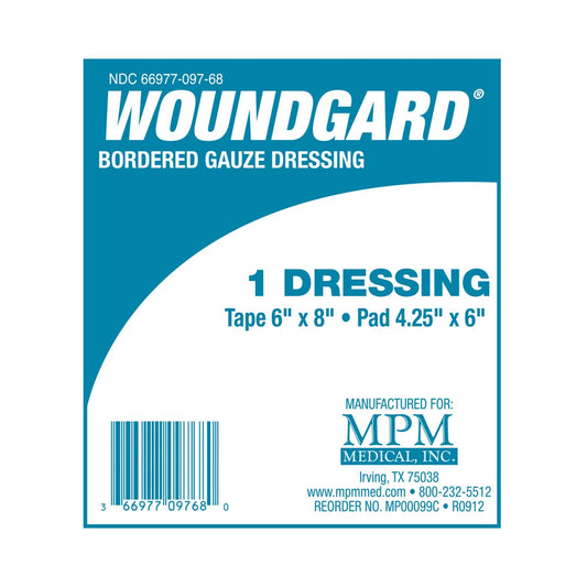 Woundgard® White Adhesive Dressing, 6 X 8 Inch, 30/Bg