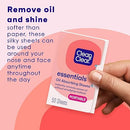 J&J Clean & Clear Facial Care Sheet Face Oil-Absorb 50Ct6/Bx 4Bx/Cs -119132 - BriteSources