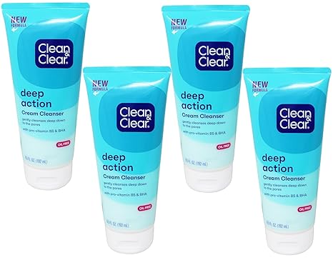 J&J Clean & Clear Facial Care Cleanser Face Deep Actionoil-Free 6.5Oz 3/Bx 4Bx/Cs -119498 - BriteSources