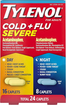 J&J Tylenol Caplets & Tablets Tylenol X-Strength Cold/Fluday/Night 24Ct 3/Pk 8Pk/Cs -14924 - BriteSources