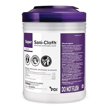 Dynarex Sani-Cloth Products Sani-Cloth Super, X-Large, 65/Bx, 6 Bx/Cs -P-Q86984