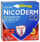 NICODERM CQ® NICOTINE TRANSDERMAL SYSTEM CLEAR PATCHES STEP 3 7 MG, SOLD AS 1/BOX GLAXO 00135019602