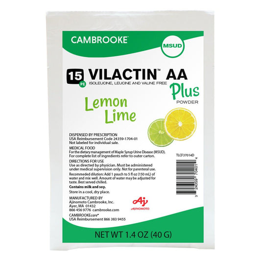 SUPPLEMENT, ORAL VILACTIN AA POWDER LEMON LIME 1.4OZ (30/CS), 1/EA
