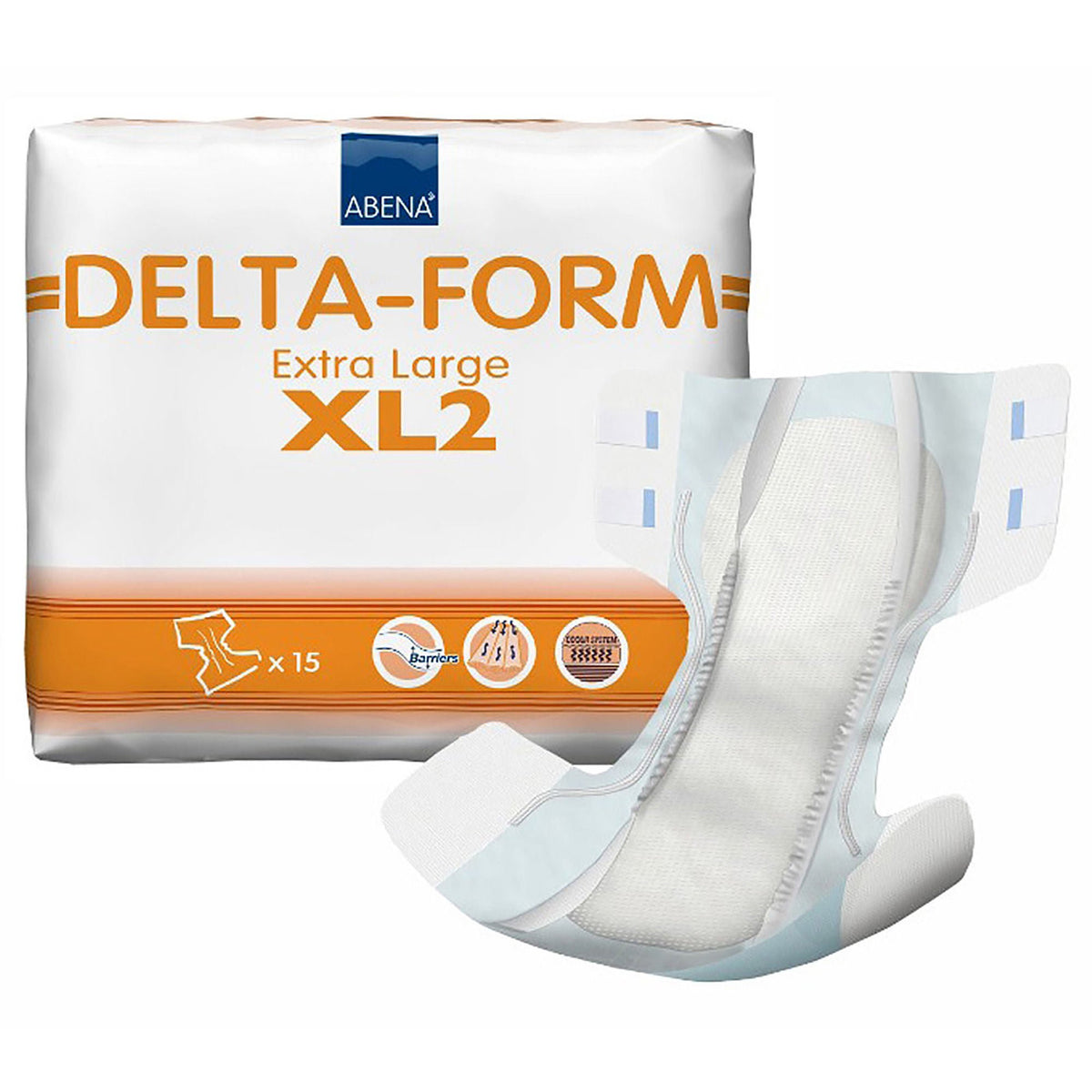 Abena® Delta-Form Xl2 Incontinence Brief, Extra Large, 60/Cs
