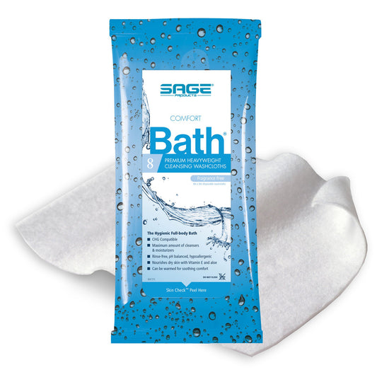 Comfort Bath® Unscented Cleansing Rinse-Free Bath Wipe, 44/CS
