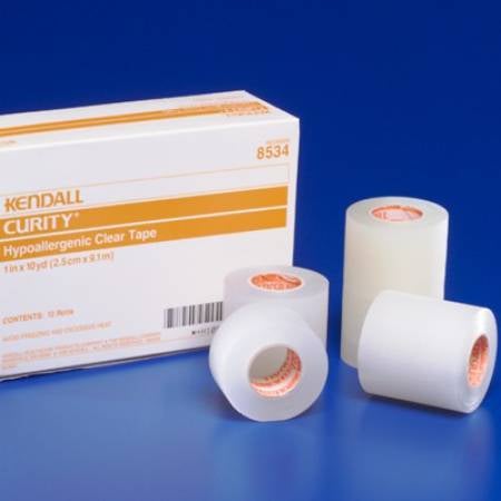 Kendall™ Plastic Medical Tape, 1/2 Inch X 10 Yard, Transparent, 24/Bx