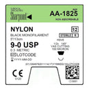 9/0 NYLON SUTURE, BLACK MONO, 5"/13CM, HSV6, 6MM 1/2 CIRCLE, 12/BX, SOLD AS BOX SURGICAL 71