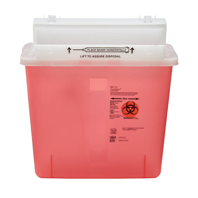 SHARPSTAR™ IN-ROOM™ SHARPS CONTAINER, 1.25 GALLON, 12.5 X 5.5 X 10.75 INCH, SOLD AS 20/CASE CARDINAL 8507SA