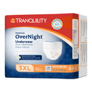 TRANQUILITY PREMIUM OVERNIGHT DISPOSABLE ABSORBENT UNDERWEAR, 3XL, SOLD AS 40/CASE PRINCIPLE 2119