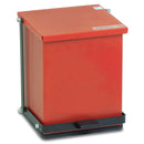 CAN, TRASH STEP-ON RED 16QTDETCTO, 1/EA