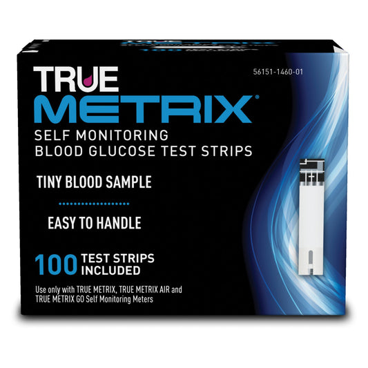 True Metrix® Self Monitoring Blood Glucose Test Strips, 100/Bx