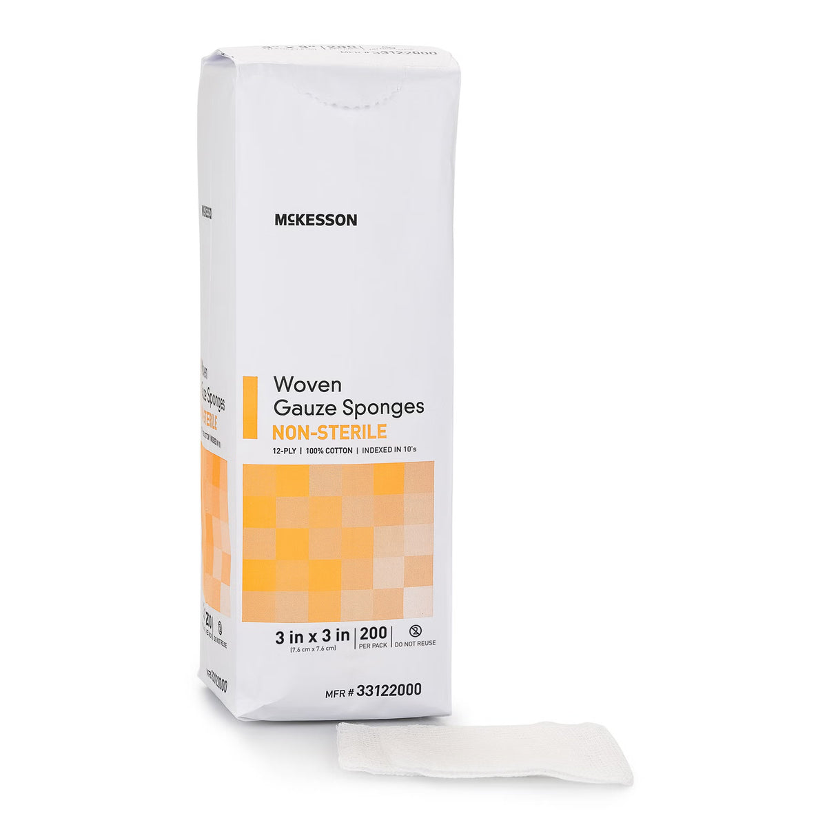 Mckesson Gauze Sponge, 3 X 3 Inch, 12-Ply, 4000/Cs
