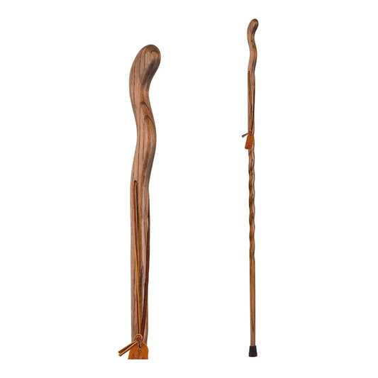 Brazos™ Twisted Oak Ergonomic Fitness Handcrafted Walking Stick, 48-Inch, Brown, 1/Ea