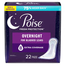 POISE® FRESH PROTECTION™ OVERNIGHT BLADDER CONTROL PADS, SOLD AS 44/CASE KIMBERLY 54943