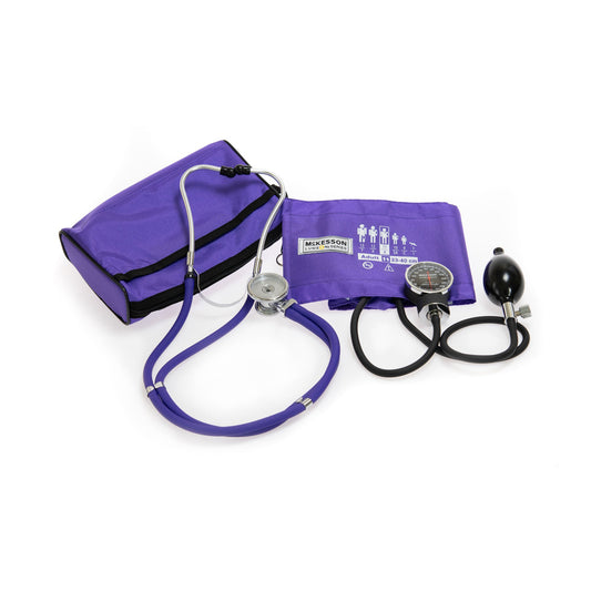 Mckesson Lumeon™ Aneroid Sphygmomanometer/Sprague Kit, Purple, 10/Cs