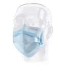 Precept® Pleated Procedure Mask, Blue, One Size Fits Most, 500/CS