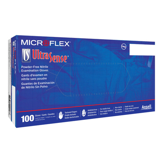 Ultrasense® Nitrile Exam Glove, Large, Blue, 10/Cs