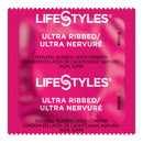 LIFESTYLES® ULTRA RIBBED LUBRICATED LATEX CONDOM, SOLD AS 1/CASE SXWELL 310156