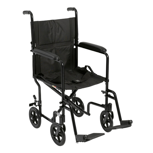 drive™ Transport Chair, Black, 17-Inch Seat Width, 1/EA