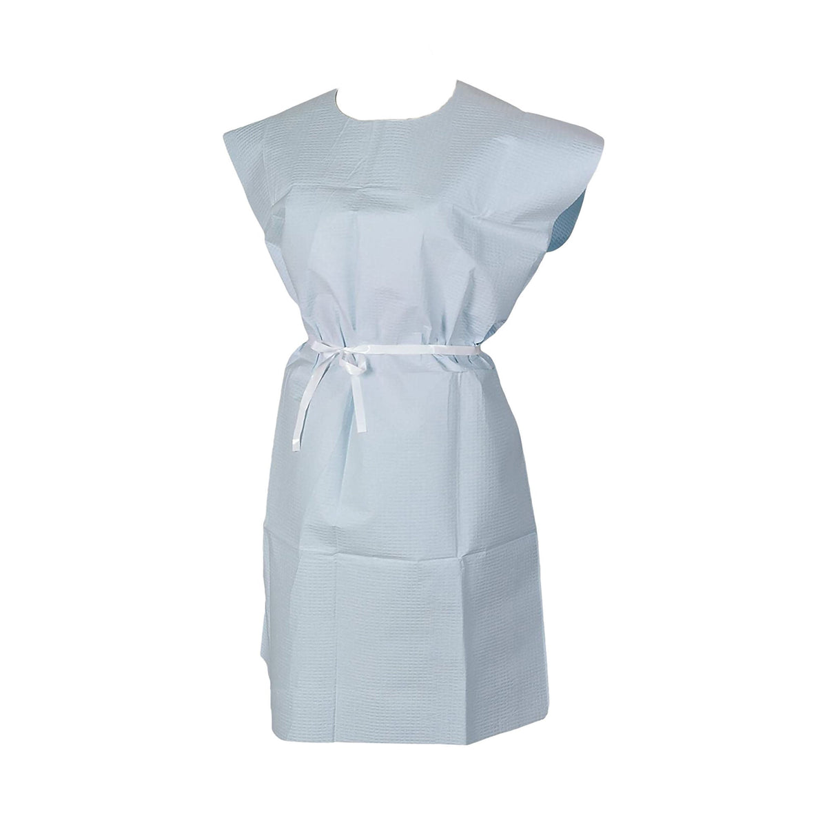 Tidi® Patient Ultimate Exam Gown, 40 x 40 Inch, Blue, 25/CS