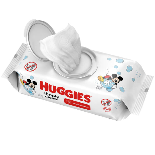 Huggies® Simply Clean Unscented Baby Wipes Soft Pack, 512/CS