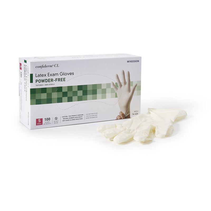 MCKESSON CONFIDERM® CL LATEX EXAM GLOVE, SMALL, IVORY, SOLD AS 1000/CASE MCKESSON 14-424