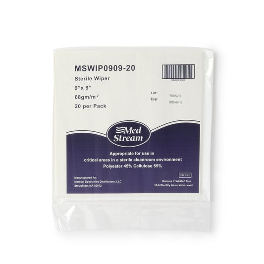 McKesson Cleanroom Wipe ISO Class 5, White, Sterile, Disposable, 9 x 9 Inch, 180/CS