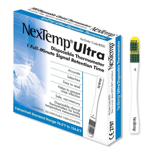 Thermometer, Oral Nextemp Ultrsngl-Use Disp (100/Bx 20Bx/Cs, 100/Bx