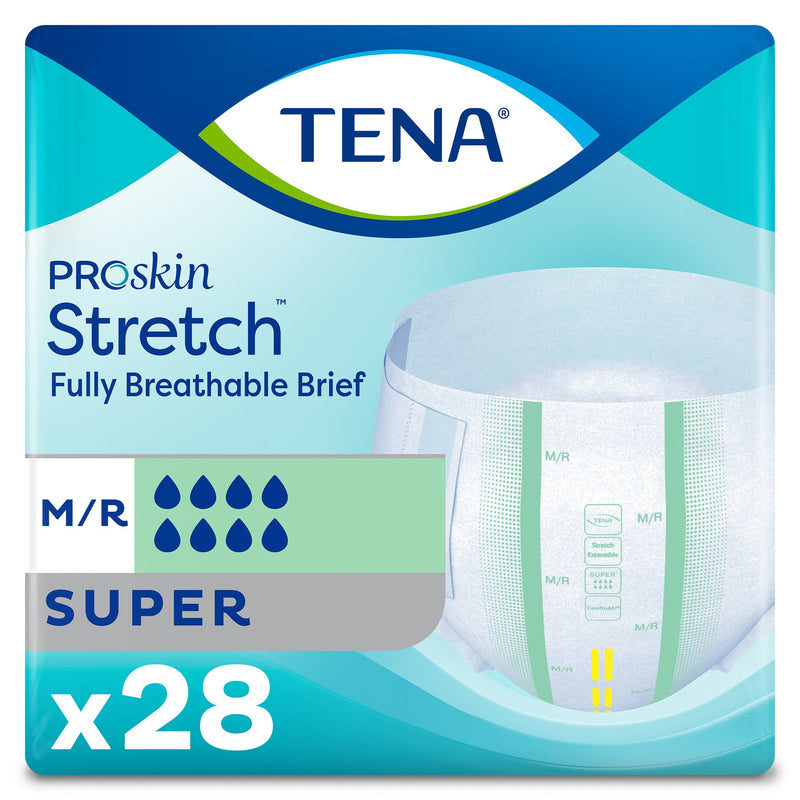 TENA® PROSKIN STRETCH™ SUPER INCONTINENCE BRIEF, MEDIUM, SOLD AS 2/CASE ESSITY 67902