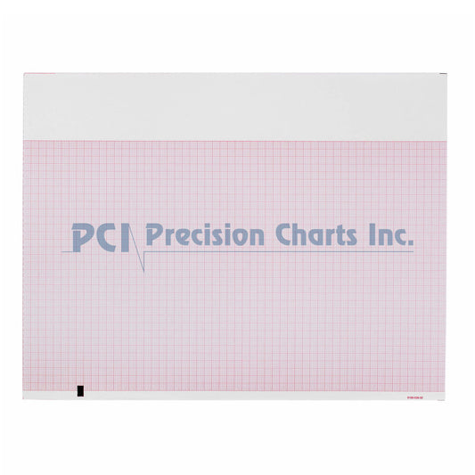 Precision Charts Thermal Ecg Recording Paper With Red Grid, 8-1/2 X 11 Inch, 12/Cs