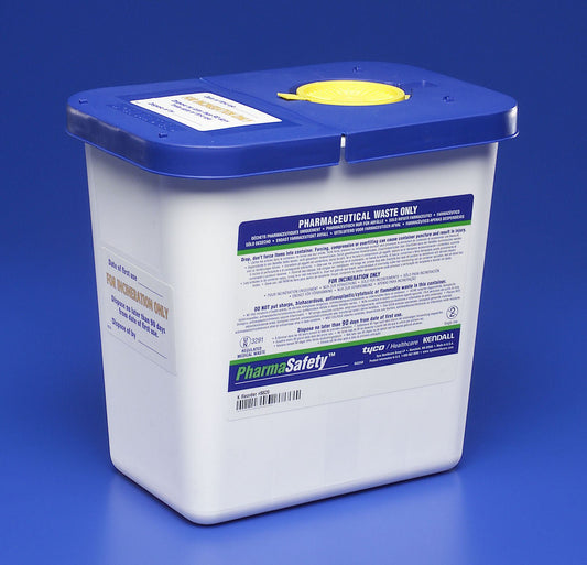 PharmaSafety™ Pharmaceutical Waste Container, 2 Gallon, 10 x 10½ x 7¼ Inch, 20/CS