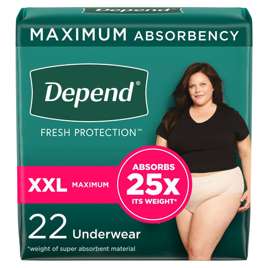 Depend® Fresh Protection™ Women'S Maximum Absorbency Underwear, 2X-Large, 22/Pk