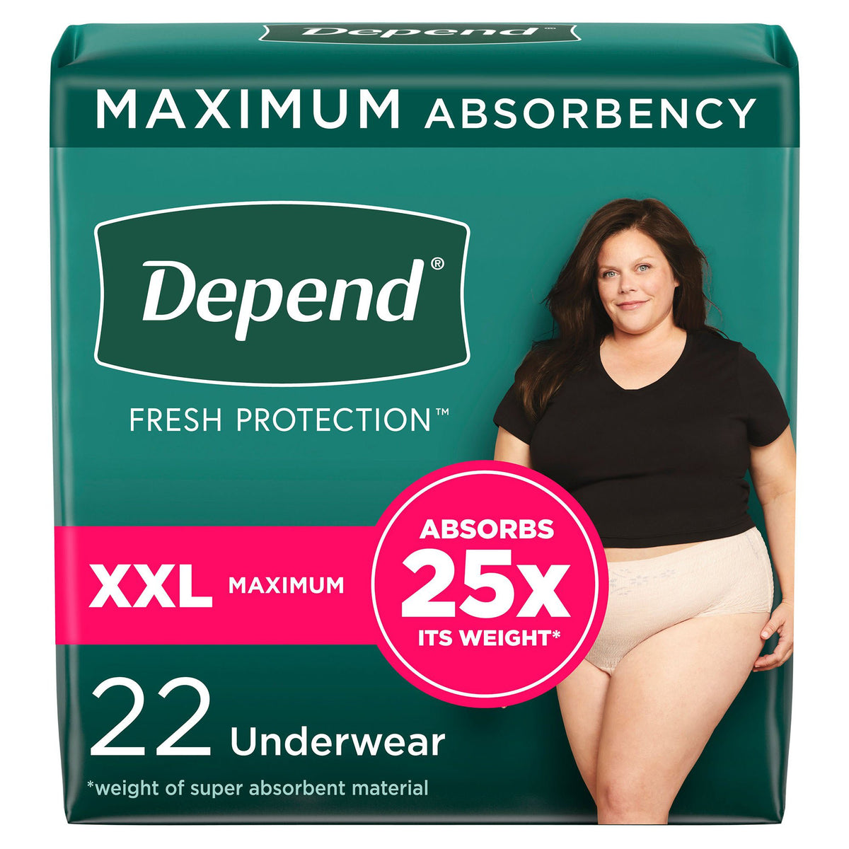 Depend® Fresh Protection™ Women'S Maximum Absorbency Underwear, 2X-Large, 44/Cs