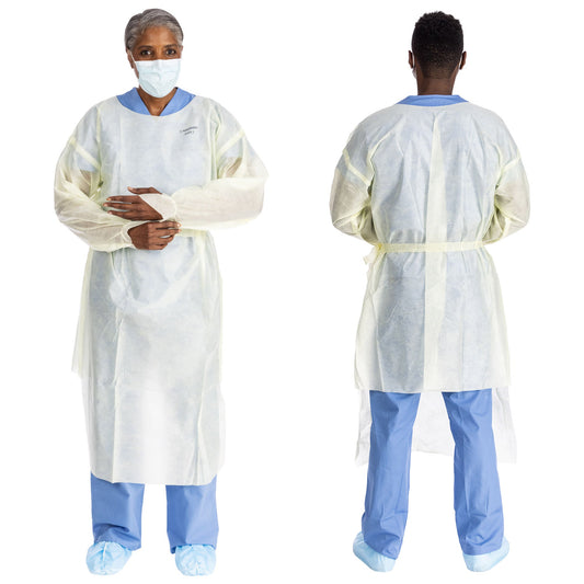 GOWN, ISOLATION AAMI LV2 TRI-LAYER YLW 2XLG (10/BG 10BG/CS), 100/CS