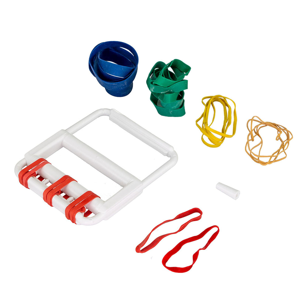 CanDo® Rubber-Band Hand Exerciser, 2X-Light to Heavy Resistance, with 25 Bands, 1/ST